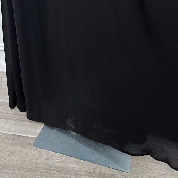 Lulus Dreamy Romance Backless Strappy High Slit Maxi Dress in Black Women's Sz L - Picture 16 of 16